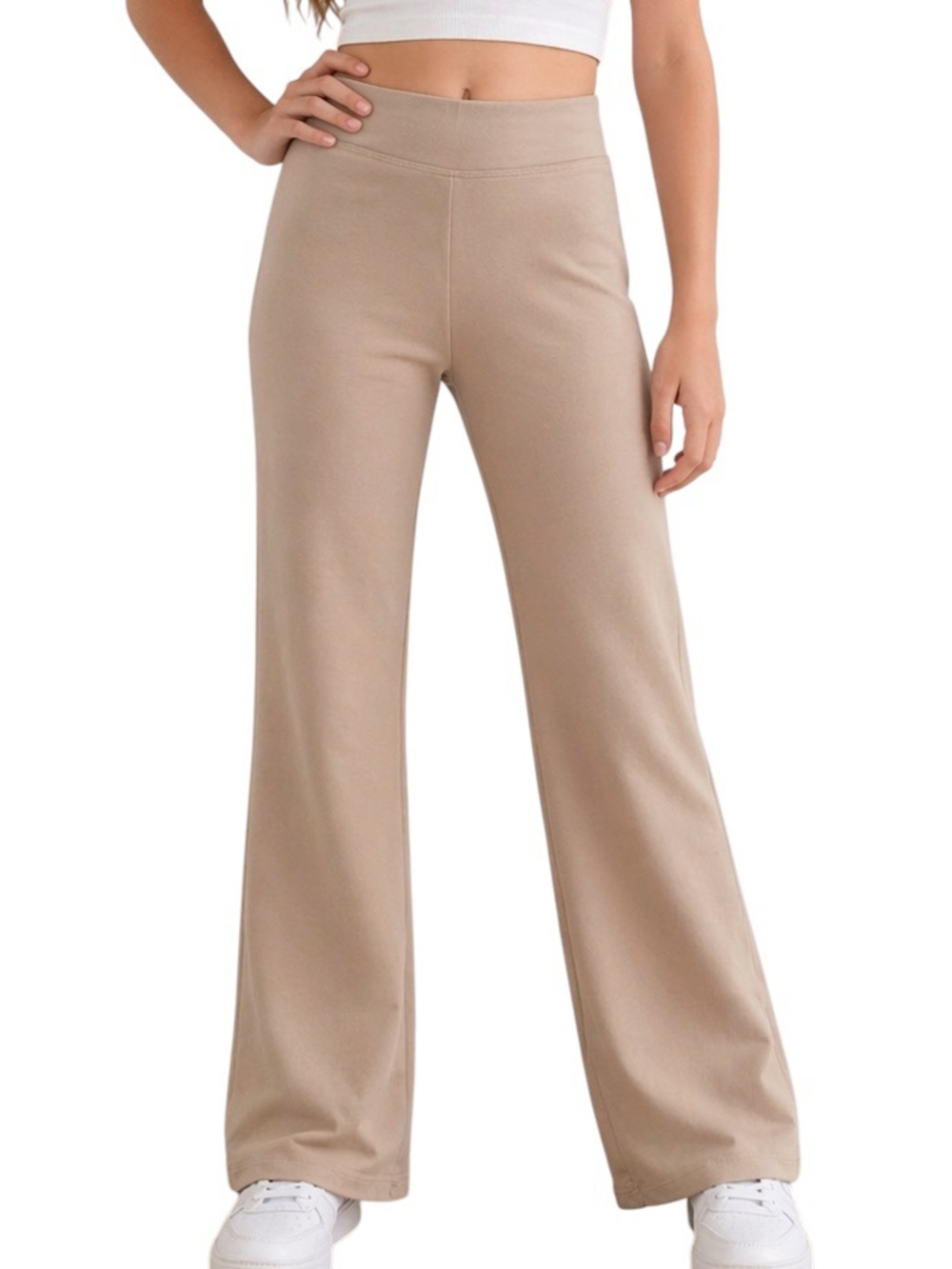 157 FUNK Tan Stretchy High Waist Pants Small